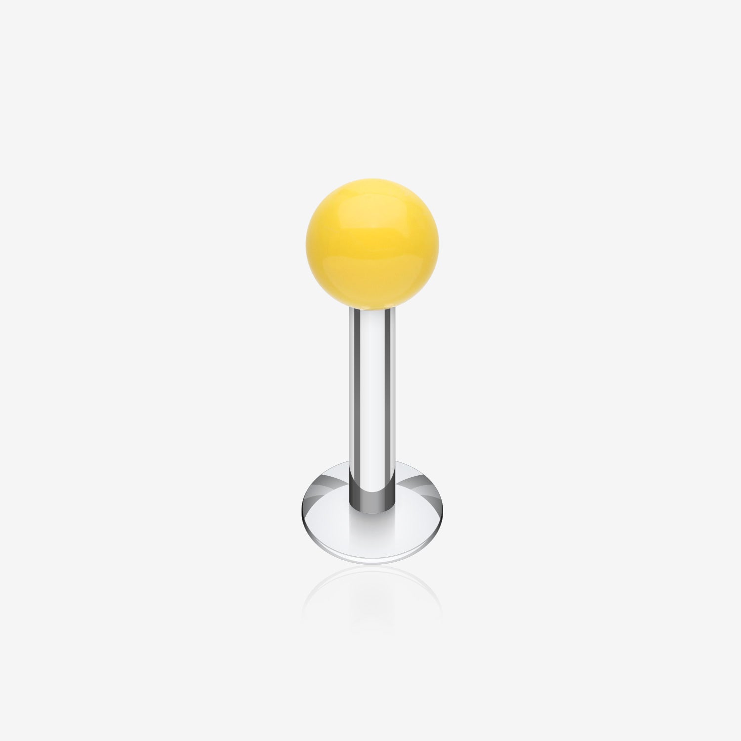 Neon UV Acrylic Ball Top Labret-Yellow