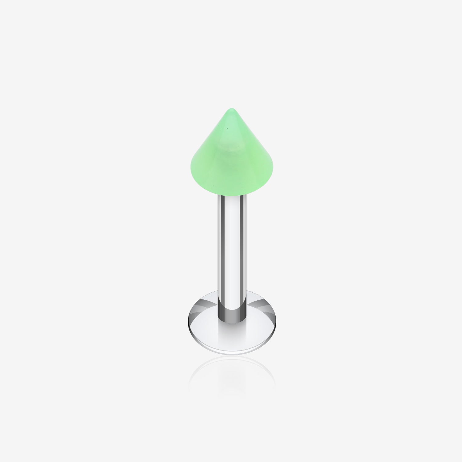 Neon UV Acrylic Spike Top Labret-Green
