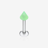 Neon UV Acrylic Spike Top Labret-Green
