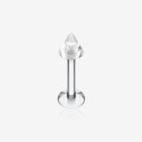 Basic UV Acrylic Spike Top Labret-Clear