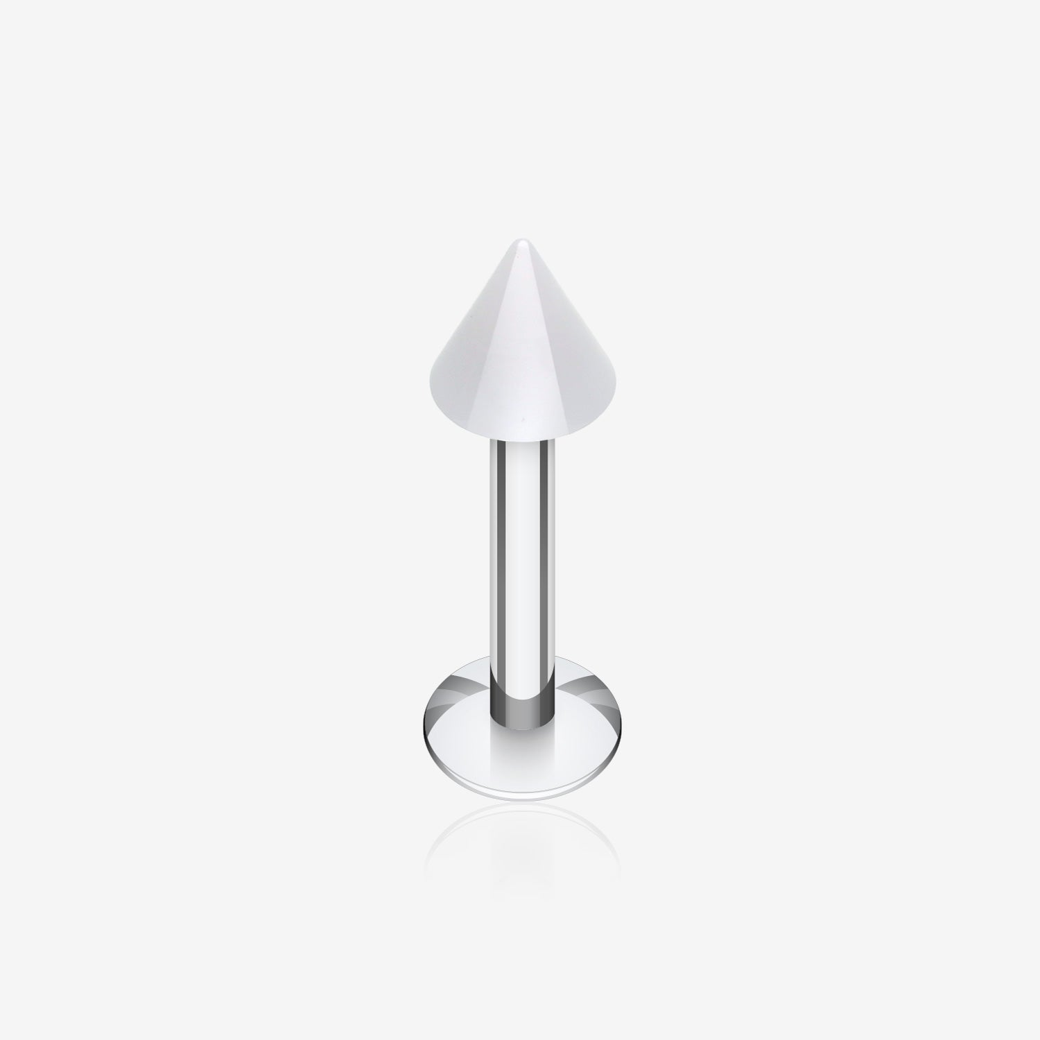 Basic UV Acrylic Spike Top Labret-White