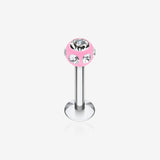 Aurora Gem UV Acrylic Ball Top Labret*