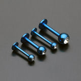 Detail View 1 of Blackline PVD Gem Ball Steel Labret-Blue/Clear