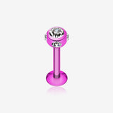 Colorline PVD Aurora Gem Ball Steel Labret