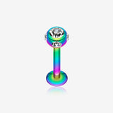 Colorline PVD Aurora Gem Ball Steel Labret