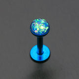 Detail View 1 of Colorline Opal Glitter Shower Dome Steel Labret-Blue