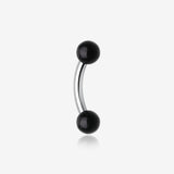 Acrylic Ball Curved Barbell Eyebrow Ring