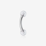 Acrylic Ball Curved Barbell Eyebrow Ring