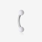 Acrylic Ball Curved Barbell Eyebrow Ring