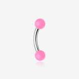 Neon Acrylic Curved Barbell Eyebrow Ring