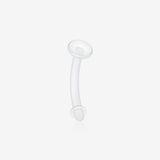 Curved Barbell Type Retainer-Clear