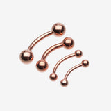 Rose Gold Plated Basic Curved Barbell Ring-Rose Gold