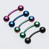 Colorline PVD Basic Curved Barbell Ring