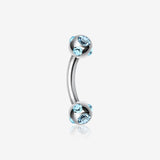 Aurora Gem Ball Curved Barbell Eyebrow Ring
