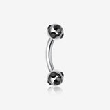 Aurora Gem Ball Curved Barbell Eyebrow Ring
