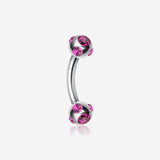 Aurora Gem Ball Curved Barbell Eyebrow Ring