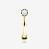 Golden Fire Opal Press Fit Sparkle Curved Barbell