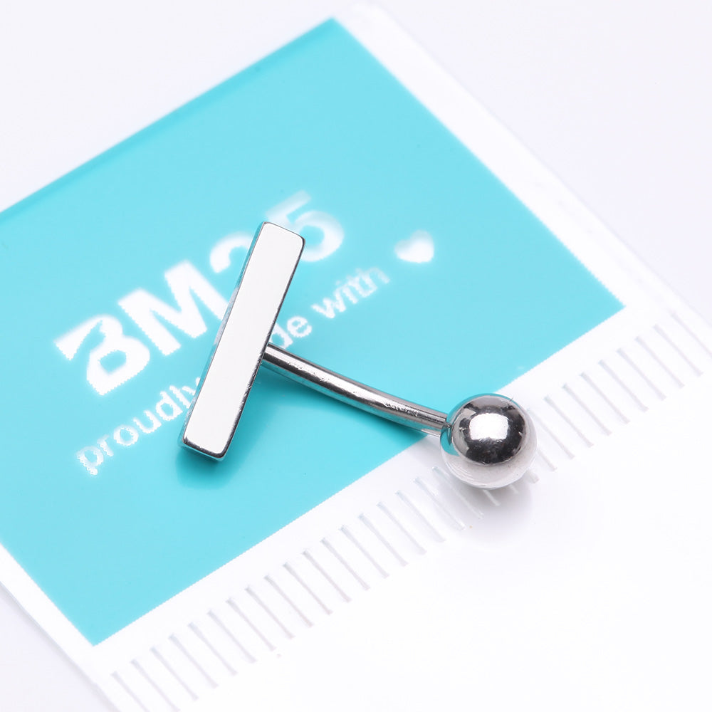 Detail View 2 of Modern Minimalist Rectangular Bar Steel Curved Barbell