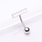 Detail View 1 of Modern Minimalist Rectangular Bar Steel Curved Barbell