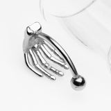 Detail View 1 of Skeleton Hand of Death Curved Barbell