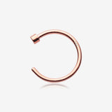 14 Karat Rose Gold Basic Nose Hoop Ring