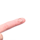 Detail View 2 of 14 Karat Gold Basic Nose Hoop Ring