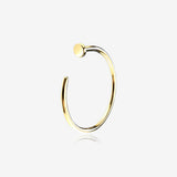 14 Karat Gold Basic Nose Hoop Ring