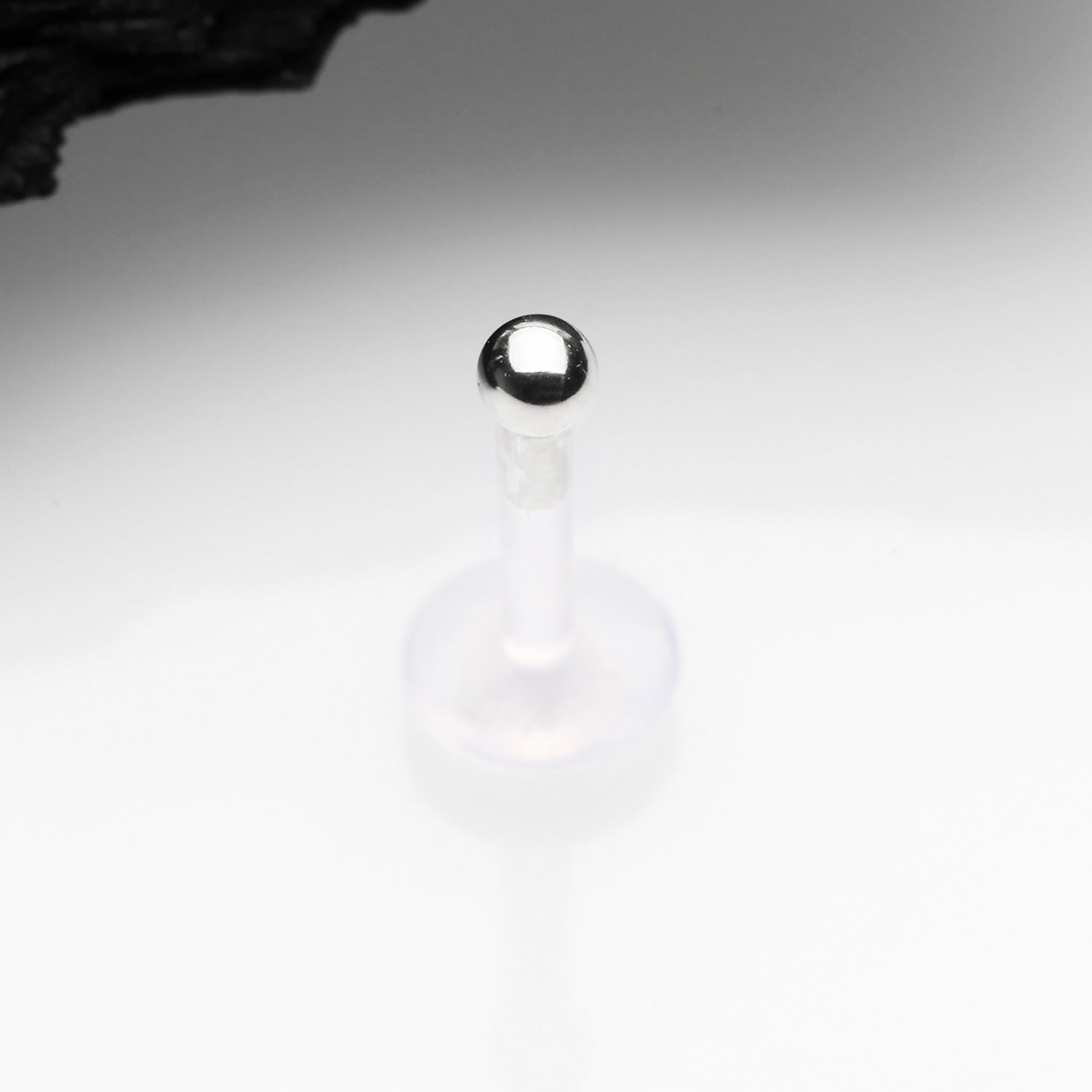 Detail View 1 of 14 Karat White Gold Push-In Ball Top Bio-Flex Labret