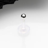 Detail View 1 of 14 Karat White Gold Push-In Ball Top Bio-Flex Labret