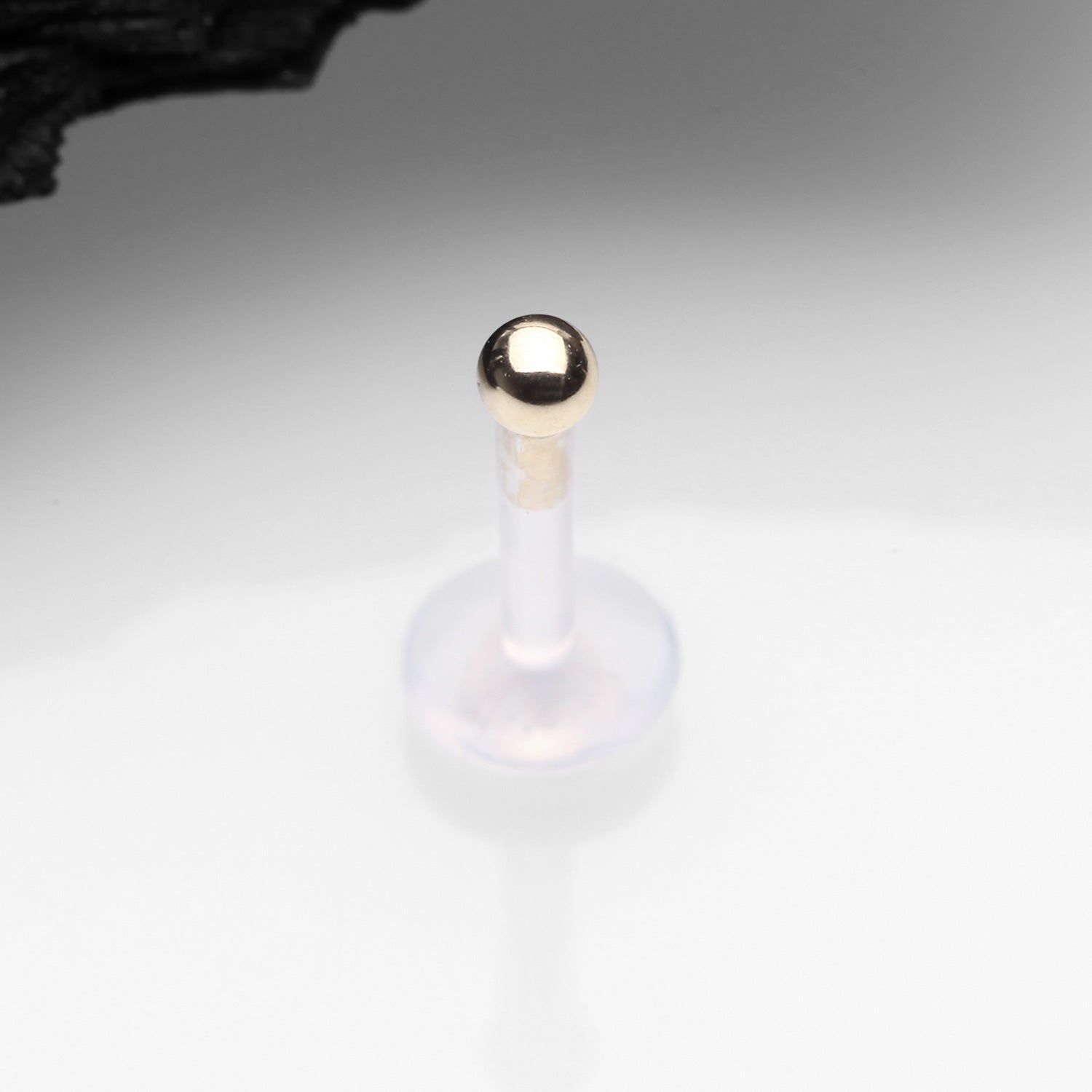 Detail View 1 of 14 Karat Gold Push-In Ball Top Bio-Flex Labret