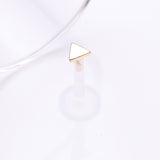 Detail View 1 of 14 Karat Gold Triangle Plate Top Bio-Flex Labret