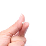 Detail View 2 of 14 Karat Gold Brilliant Fire Opal Spring Flower Bendable Hoop Ring-White Opal