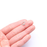 Detail View 2 of 14 Karat White Gold Brilliant Sparkle Dainty Butterfly Bendable Hoop Ring