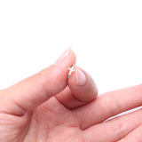 Detail View 3 of 14 Karat White Gold Brilliant Fire Opal Cross Bendable Hoop Ring-White Opal