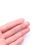 Detail View 2 of 14 Karat Gold Brilliant Sparkle Cross Bendable Hoop Ring-Aqua