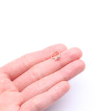 Detail View 2 of 14 Karat Gold Brilliant Sparkle Cross Bendable Hoop Ring-Pink