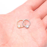 Detail View 3 of 14 Karat Gold Twisted Rope Sparkle Bendable Hoop Ring