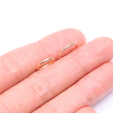 Detail View 3 of 14 Karat Gold Basic Bendable Hoop Ring