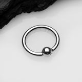 Detail View 1 of 14 Karat White Gold Basic Captive Bead Ring