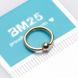 Detail View 2 of 14 Karat Gold Basic Captive Bead Ring