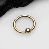Detail View 1 of 14 Karat Gold Basic Captive Bead Ring