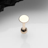 Detail View 1 of 14 Karat Gold OneFit Threadless Flat Round Top Cartilage Barbell