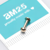 Detail View 3 of 14 Karat Gold OneFit Threadless Dome Top Flat Back Stud Labret