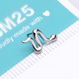 Detail View 4 of 14 Karat White Gold OneFit Threadless Slithering Snake Top Part