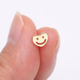 Detail View 2 of 14 Karat Gold OneFit Threadless Happy Smiley Face Heart Top Part