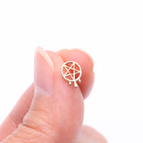Detail View 2 of 14 Karat Gold OneFit Threadless Dripping Pentagram Top Part