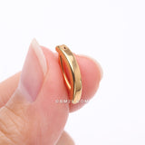 Detail View 2 of Implant Grade Titanium Golden Minimalist Curved Bar Belly Clicker