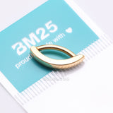 Detail View 4 of Implant Grade Titanium Golden Minimalist Curved Bar Belly Clicker