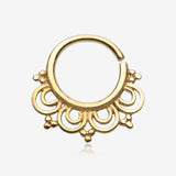 Golden Bali Royal Brass Bendable Twist Hoop Ring