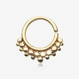 Golden Bali Tribal Beads Brass Bendable Twist Hoop Ring